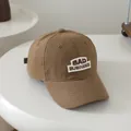 Kinder-Baseballkappe in Khakibraun mit BAD BUSINESS Stickerei auf Baumwolltwill - 50-54cm / Khaki