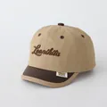Kinderhonkbalpet in kaki en bruin met Leonikita-borduursel en korte klep voor kids - 48-52cm / Khaki Patchwork Koffie (LEAN)