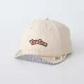 Crèmewitte baby baseballpet met zachte rand en geborduurde You Can letters - 10-30 Maanden / Beige