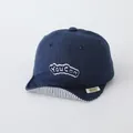 Donkerblauwe baby baseballpet met YouCan borduursel en zachte gestreepte klep detail - 10-30 Maanden / Marineblauw