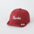 Dark red cotton baby baseball cap with white Leonikita embroidery and soft brim - 48cm (6-30 Months) / Burgundy