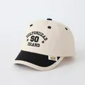 Kids baseball cap in cream and black with Hilton Head Island letter embroidery - 48-52cm / Beige Patchwork Black (SO)