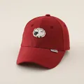 Cute dark red kids baseball cap with sheep patch and HR letters for sun protection - Kids 50-54CM / Solid Wine Red