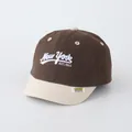Gorra New York para niños en algodón bicolor marrón y beige con bordado en 3D - Talla Única (Niños 2-6 Años) / Azul marino