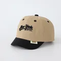 Gorra de béisbol para bebé caqui con ala negra y bordado New York para protección solar - Talla Única (Niños 2-6 Años) / Caqui