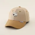 Children's sheep baseball cap in beige and brown color-blocking cotton fabric - Kids 50-54CM / Patchwork Light Khaki