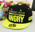 Dettaglio del cappellino snapback bimbo con ricamo 3D verde neon e scritte in stile hip hop - 3-8 Anni / Fluorescent Green Brim + Black