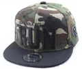 Gorra snapback de camuflaje selvático con bordado RUN y visera plana negra de exterior - Camuflaje / Adulto