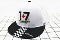 Detail of 3D embroidery and breathable mesh on a black and white baseball trucker hat - Children (3-8 Years Old) / White (1+7)