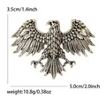 Vintage eagle brooch in antique bronze alloy with layered wings and detailed engraving - Antique Gold