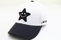 Detail of kids baseball cap featuring star smiley face embroidery and side text C.M.SLB - Kids (2-8 Years) / Star Smile White
