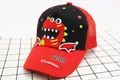Detail of red mesh panels and dinosaur embroidery on this toddler baseball cap - Kids (3-8 Years) / Red