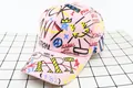 Detailed graffiti print on pink baseball cap with ROCK and ART lettering design - Kids (3-12 Years) / 1982 Pink