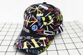 Detailed close-up of a black cotton baseball cap with colorful street graffiti art prints - Kids (3-12 Years) / 1982 Black