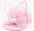 Detalle de gorra de béisbol rosa para niños con orejas de conejo y lazo de malla grande - Rosa Niños