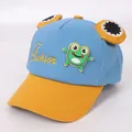 Berretto da baseball per bambini con patchwork blu e giallo e motivo a rana cartoon - Bambini (3-8 Anni) / Rana Blu