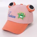 Cappellino da baseball rosa e arancione per bambini con toppa a forma di rana - Bambini (3-8 Anni) / Rana Rosa