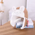Dettaglio del cappello da aviatore in peluche per bambini con orecchie di orso e fodera - 1-4 Anni (46-54cm) / Cachi