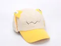 Yellow cartoon trapper hat with corduroy and plush lamb wool for kids winter warmth - Children (2-8 Years Old) / Cartoon Ear Yellow