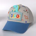 Cappellino da baseball per bambini grigio e blu con dinosauro 3D e motivi cartoon - Grigio/Blu / Cachi