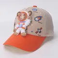 Kids baseball cap with 3D astronaut bear and space pattern on breathable khaki mesh - Kids / Beige