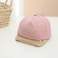 Casquette de baseball rose et beige pour bébé avec broderie ours et bord souple - Bébé (0-30 Mois) / Rose