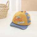 Casquette dinosaure jaune pour tout-petits avec visière bleue et ailerons en relief - Bébé (environ 0-3 ans) / Jaune