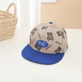 Casquette enfant beige et bleu marine avec motifs d'ours et écusson en caoutchouc Nice Day - Beige