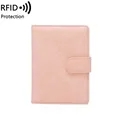 Funda rosa para pasaporte con protección RFID y cierre magnético seguro - Rosa