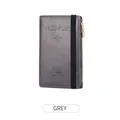 Grey multi-functional RFID passport wallet with airplane pattern and elastic strap - Gray