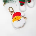 Simpatico portamonete portachiavi a Babbo Natale con moschettone dorato per borse - Babbo Natale