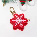 Portamonete a forma di fiocco di neve rosso con cerniera dorata regalo di Natale - Fiocco di neve