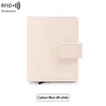 Porte-cartes RFID fin en fibre de carbone blanc cassé avec éjecteur automatique - Fibre de Carbone Beige