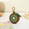 Mini porte-monnaie mignon en forme de kiwi en cuir PU avec porte-clés en métal doré - Kiwi