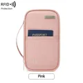Ροζ θήκη διαβατηρίου με προστασία RFID, πλαϊνή λαβή και ανθεκτικό ύφασμα υψηλής ποιότητας - Ροζ