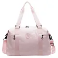 Rosafarbene Reisetasche mit geometrischer Textur und verstellbarem Schultergurt - Rosa