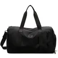 Schwarze Reisetasche mit großem Fassungsvermögen, Schuhfach und verstellbarem Schultergurt - Schwarz