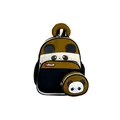 Mochila infantil de panda con estuche redondo en color marrón y blanco suave - Negro (Panda)