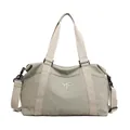 Borsa da viaggio capiente verde oliva con logo MOPPO e tracolla regolabile - Verde