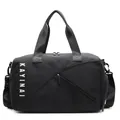 Bolso de viaje negro para mujer con compartimento seco húmedo y correa de hombro - Negro