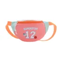 Sac banane enfant rose et bleu avec sangle orange et motif superstar mignon - Rose