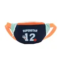 Sac bandoulière enfant bleu marine et orange avec ours superstar et basketball - Bleu Marine