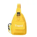 Sac de poitrine jaune pour enfants avec motif Trend et sangle réglable - Jaune