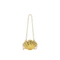 Niche golden shell mini handbag with metallic finish and beaded chain strap - Beaded Chain Style (Style 1) / Gold