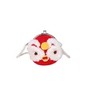 Mini bolso bandolera rojo de ganchillo danza del león con cadena de perlas y cierre - Danza del León