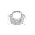 Mini-Mondtasche in Silber-Optik mit plissierter Textur und abnehmbarer Metallkette - Silber
