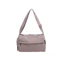 Sac à bandoulière minimaliste en nylon rose Morandi avec poches zippées et sangle réglable - Violet