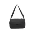 Sac bandoulière polyvalent en nylon noir avec poches multiples et sangle réglable - Noir