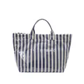 Sac fourre-tout en papier DuPont à rayures bleues et blanches avec grande capacité - Bleu