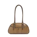 Sac sous le bras marron caramel à texture tissée rétro avec grande capacité - Café